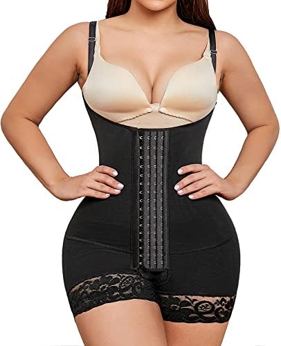SHAPERX Shapewear Tummy Control Fajas Colombianas High Compression Body Shaper for Women Butt Lifter Thigh Slimmer