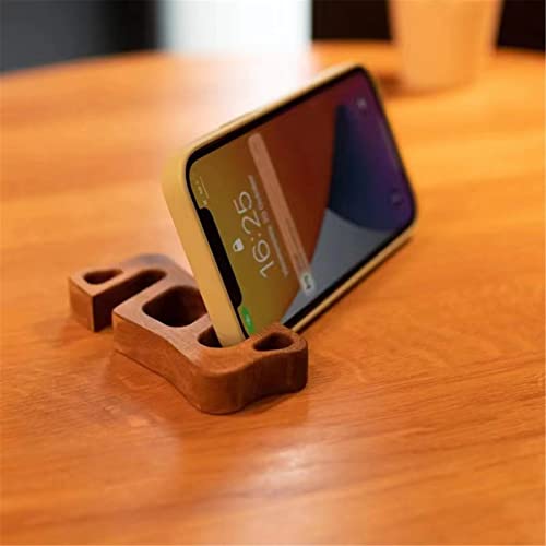 celular madeira – mesa para celular – Suporte portátil criativo, design ranhura dupla para a maioria