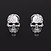 Skull Stainless Steel Fashion Cubic Zirconia Skull Stud Earrings