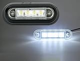 generico set di 4 luci ingombro flush fit 4 led 12-24v bianco e9 autocarri camper ad incasso per rimorchi camion autocarri camper veicoli di recupero furgoni