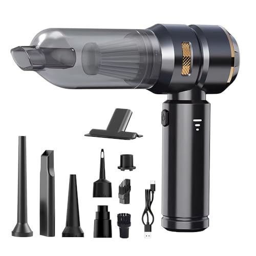 GaFenHanyu Handheld Cordless Vacuum,Car Vacuum Cleaner,4-in-1 22000PA High Power Portable Rechargeable Vacuum Cleaner with Brushless Motor, Small Handheld Vacuum & Air Blower & Pump-Black