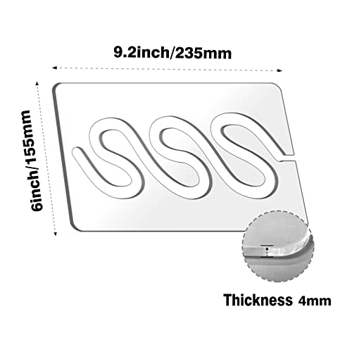 Kapyoo Free Motion Quilting Rulers And Templates Set Quilting Templates For Machine Quilting Quilting Supplies Quilting Design With Non-Slip Grips (Waves) #TOP2