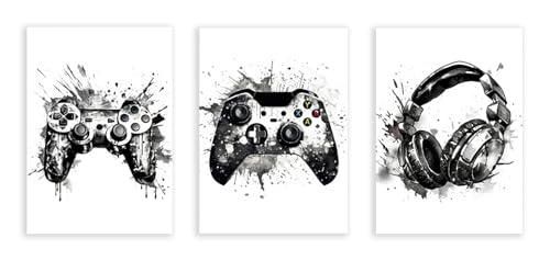 Toile de manette de jeu vidéo affiche scandinave pour déco salle de jeux et chambre garçon