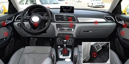 Accessoire déco carbone console centrale Q3 2013-2018 pour relooking intérieur