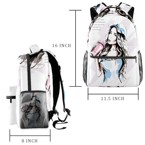 Sac à dos d'école multicolore 40cm pour ado et voyage décontracté