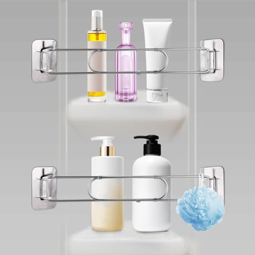Barre de douche d'angle réglable en acier inoxydable pour camping-car