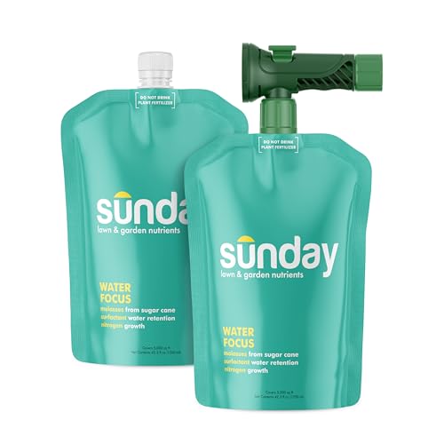 Sunday Water Focus - Fertilizer for Drought Season - Perfect for Dry, Hot Climates - Soil Water Retention - Supports Sustained Growth - 2 Pack, 42 Fl Oz