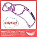 BiBiBear Kids Glasses - Non Prescription Fashion Eyewear with Unbreakable TR90 Frame, Comfort Fit for Ages 2-5 (Purple)