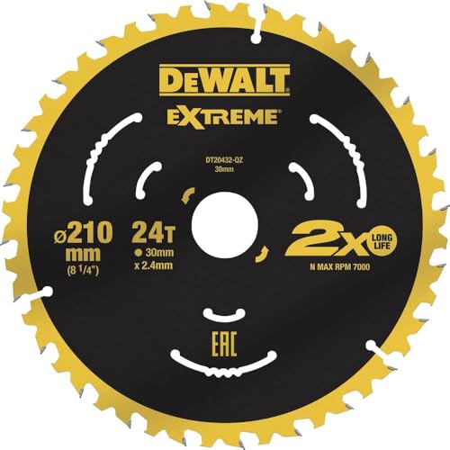 DEWALT Steel Saw Blade 210 x 30 x 2.4mm, 24 Teeth (DEWDT20432-QZ), 1 Pc