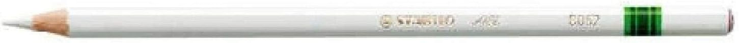 Stabilo 8052 All Coloured Pencil Crayons for Almost All Surfaces, 3.3 mm, white, Pack of 24