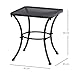 Outsunny Garten Couchtisch, Beistelltisch, Kaffeetisch, Metall, Schwarz, Terrasse, 45 x 45 x 50 cm