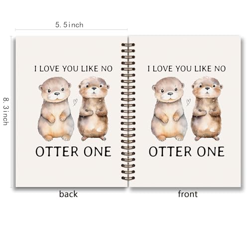Cahier loutre mignon à couverture rigide pour prise de notes - 2