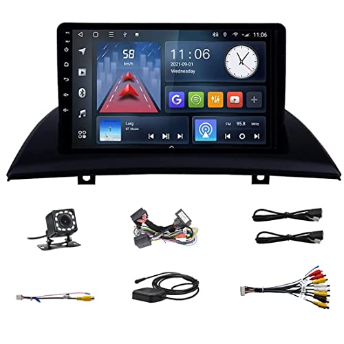 Android Car Stereo Radio 8 Core para BMW X3 E83 2004 2005 2006 2007 2008 2009 2010 2011 2012 Incorporado Apple CarPlay Android Auto 9"IPS Pantalla GPS Navegación Unidad Principal Cover