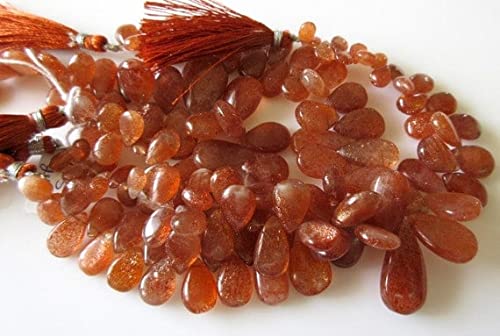 Perles de pierre de soleil LKBEADS polies en forme de briolette géante haut de gamme