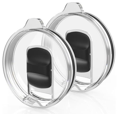 2 Pack Tumbler Lids for Yeti 20 oz Magnetic Replacement Covers, for 20 oz Tumbler, 10/24 oz Mug, 10 oz Lowball, 16 oz Pints, for Rambler/Ozark Trail/Old Style Rtic