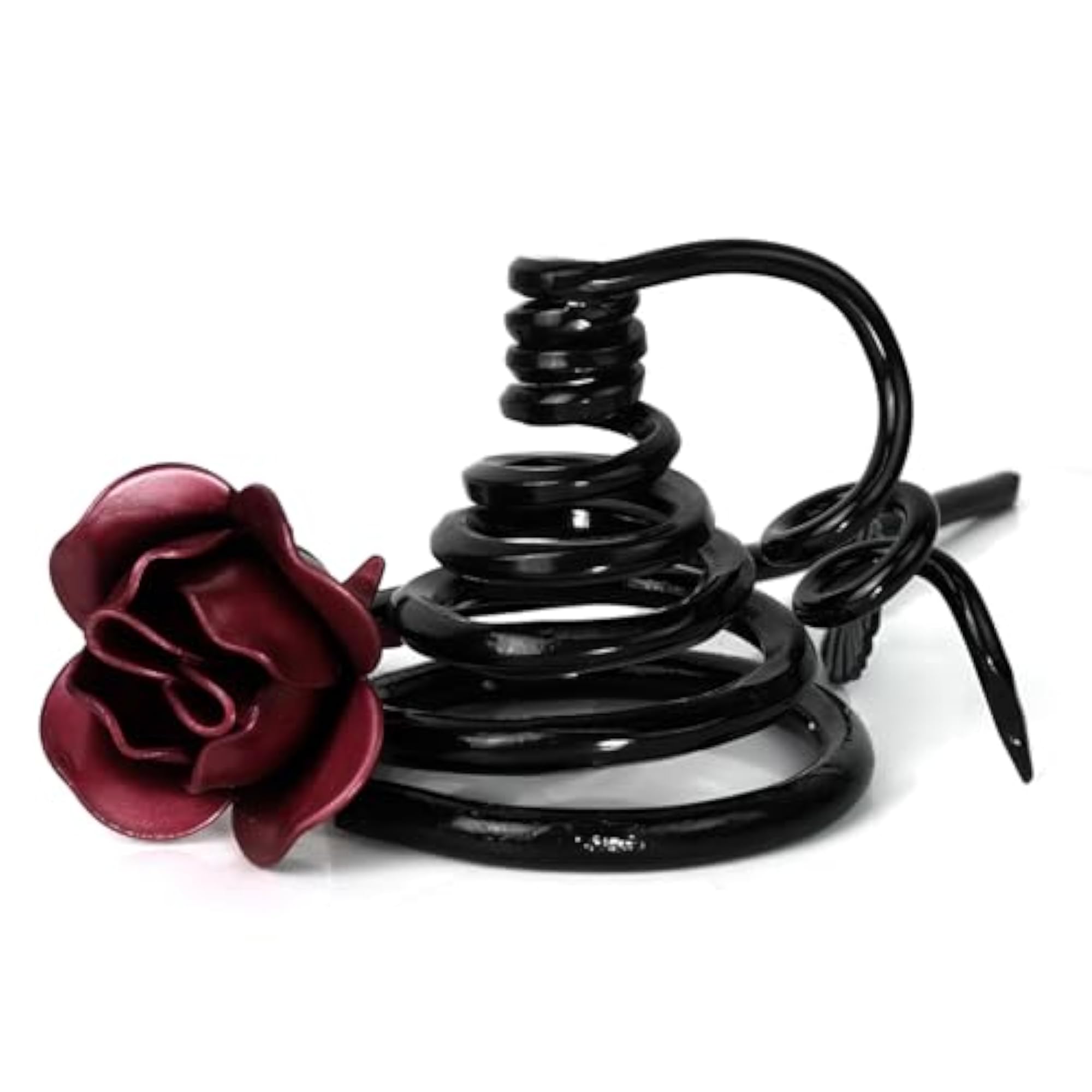 Metal Rose Flower Decor Statue Gift