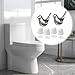 Baoblaze 2x Ceramic Birds Toilet Bolt Bathroom Decor Universal No Tools Required Unique Creative Toilet Floor Screw Cover, Silver