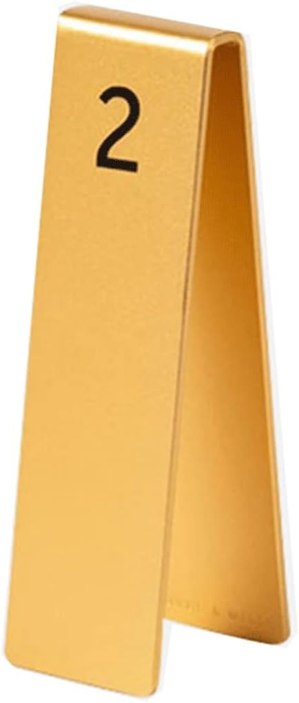 Double Sided Table Numbers Iron Art Table Signs for Wedding,Table Number Plate Best for Banquets Cafés Restaurants Hotel(Gold 9)