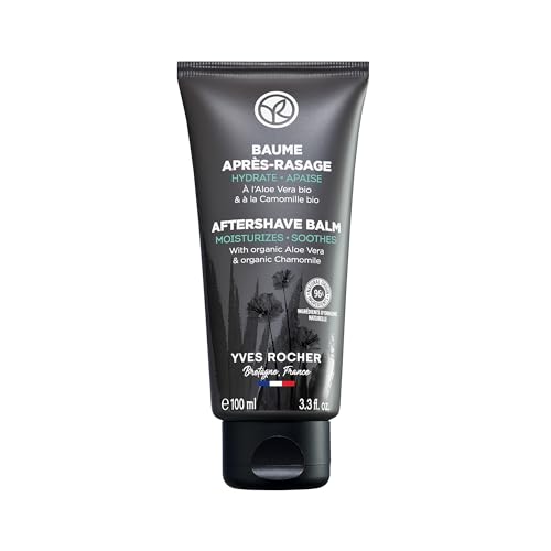 YVES ROCHER - Yves Rocher Aftershave Balm | Moisturizes & Soothes Skin | Non-greasy & Non-sticky | Aloe Vera & Chamomille | Essential Care For Him | Made in France | 100 ML