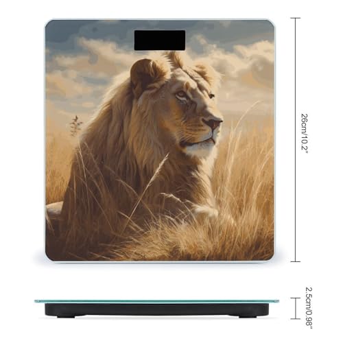 Báscula digital de baño con pantalla LCD grande miniatura 2