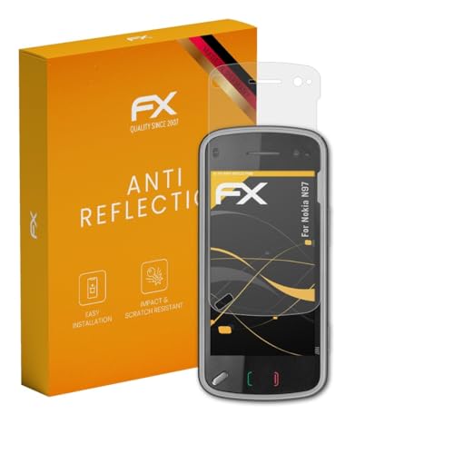 atFoliX Screen Protector compatible with Nokia N97 Screen Protection Film, anti-reflective and shock-absorbing FX Protector Film (3X)