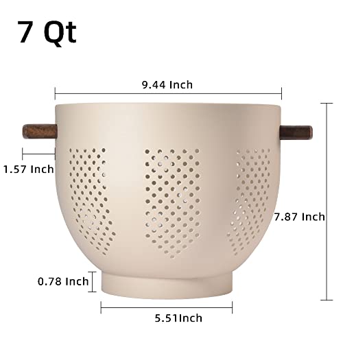 Befare CLASSIC COLANDER Metal Colander With Wood Handle And Stable Base thumb #1