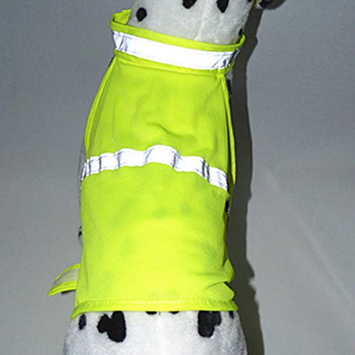 Tehaux Dog Summer Clothes- Dog Reflective Safety Vest High Visibility Breathable Dog Summer Clothes For Walking Running Hiking (Fluorescent Yellow- L) #TOP1