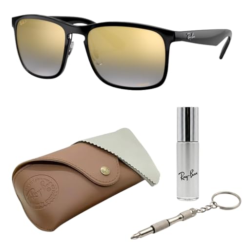 Image of Ray-Ban RB4264 CHROMANCE POLARIZED Square Shape Sunglasses for Men with Official Eyewear Kit
