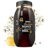 HONIGMA® Marma Buckwheat Honey | Authentic Raw Honey from Ukraine | 100% Pure, Unpasteurized & Fully Crystallized | 1000g/35.2oz | Naturally Solid Texture | Pack of 1