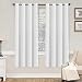 H.VERSAILTEX White Curtains 72 inches Long for Living Room Thermal Insulated Window Treatment Panels/Drapes - (White Color) - Set of 2 - Grommet Top