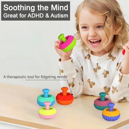 Silicone Thumb Rocker Fidget Toys for Kids Adults ,6PCS Stress Relief Sensory Toys for Autism ADHD Anxiety,Fun Textures Gadgets,Office Desk Toy,Stocking Stuffers for Women Men Teen Gifts - Image 3