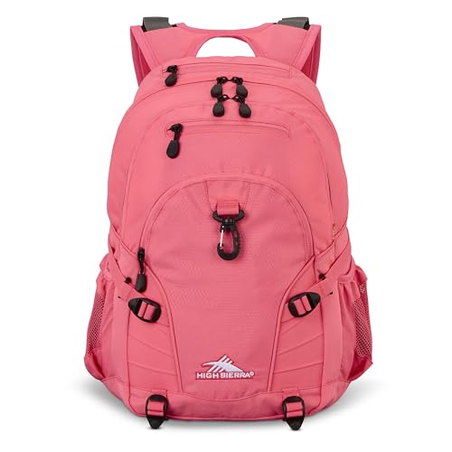 Image of High Sierra Loop Backpack, Travel, or Work Bookbag with tablet sleeve, One Size, THRIFT PINK