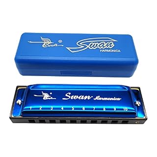 SW1020 Harmonica diatonique 10 trous avec étui Bleu - Les Beatles, Paul McCartney, John Lennon, RIngo Starr, George Harrison SW1020 Harmonica diatonique 10 trous avec étui Bleu – Image 3