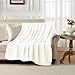 Joydeco 100% Cotton Muslin Throw Blanket for Couch Bed and Sofa, 4-Layer Lightweight and Breathable Soft Gauze Blanket for All Season, Luxury Throws Cotton Blanket Gift(White, 50