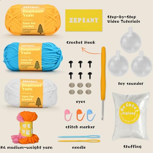 Zepiany Crochet Kit for Beginners Crochet Animal Kit, Beginner Crochet Kit - Image 2