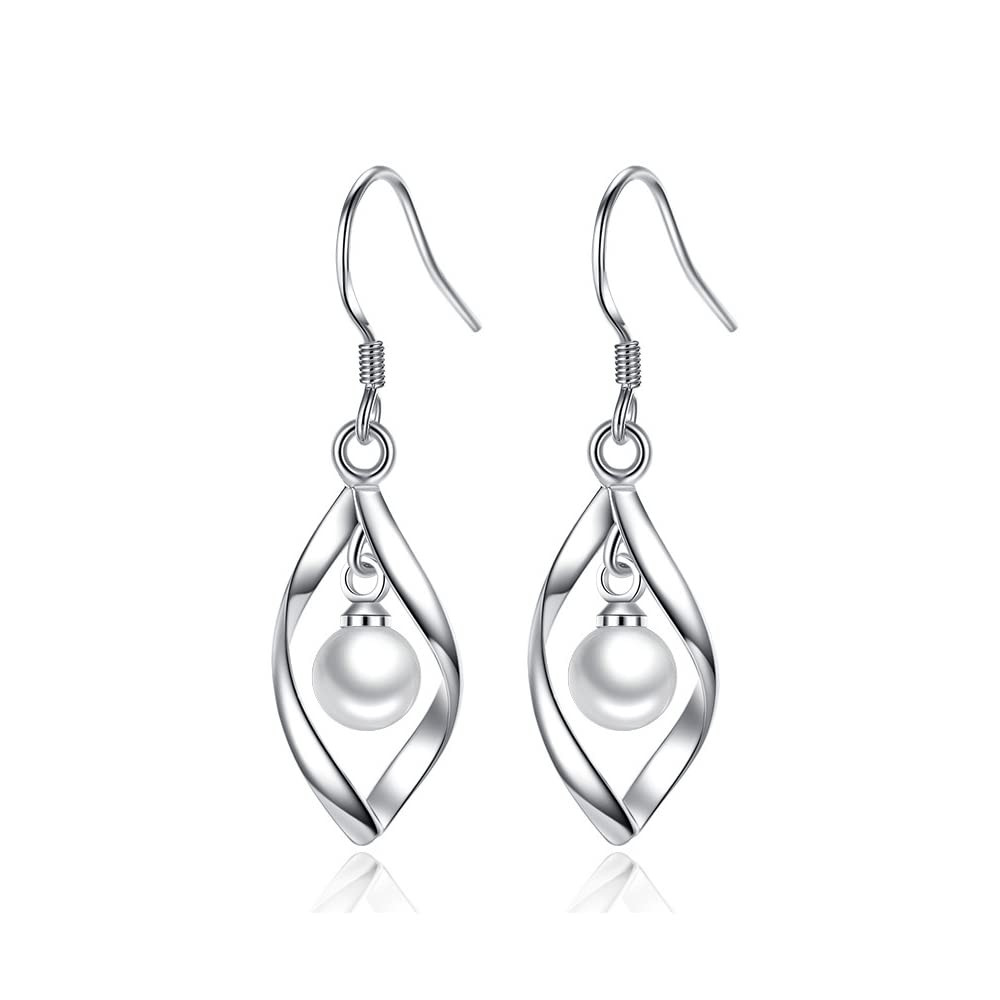Linear Swirl Wire Earrings For Women dangling Boho Dangle Drop