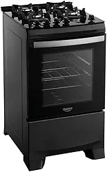 Fogão 4 Bocas Dako Supreme Glass Com Mesa Vidro Preto Bivolt