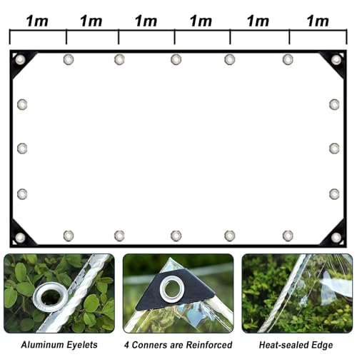 Lona transparente contra rasgaduras ideal para tapar leña húmeda y proteger la piscina 8