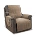 Link Shades GPD Furniture Fresh Heavy-Weight Luxury Textured Microsuede Pebbles Furniture Protector and Slipcover with Anti-Slip Non-Slip Backing (Recliner, Natural)-Water Repellant