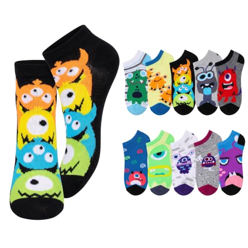 Image of Tipi Toe Women's 10 Pairs Lightweight Colorful Socks - Fun Low Cut Patterns for All-Day Comfort and Easy Everyday Style
