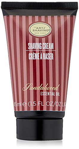 The Art of Shaving Shaving Cream for Men - Shaving Cream Mens Beard Care, Protects Against Irritation and Razor Burn, Clinically Tested for Sensitive Skin, Sandalwood, Travel Size