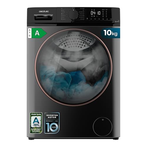 Cecotec Lavadora 10Kg Carga Frontal Bolero DressCode 10610 Inverter Steel A. 1400 RPM, Steam Max, Motor Inverter Plus, 15 Programas, OnSmart, Smooth Wash, Stop&Go, Goma Antibacteriana, Drum Clean Cecotec Lavadora 10Kg Carga Frontal Bolero DressCode 10610 Inverter Steel A. 1400 RPM, Steam Max, Motor Inverter Plus, 15 Programas, OnSmart, Smooth Wash, Stop&Go, Goma Antibacteriana, Drum Clean
