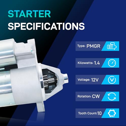 Image of New Starter Replacement for V6 4.0L Ford 97 Aerostar, 1997-2010 Explorer Ranger, 2005-10 Mustang, 98-10 Mercury Mountaineer,98-07 Mazada B Series Pickup B4000 4.0 4R3T11000AA SRX7546X SFD0039 41014045