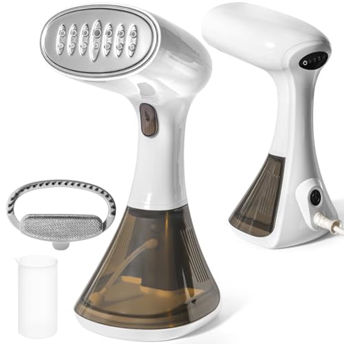 NXPZ Plancha Vertical Vapor, 1600W Plancha de Viaje Portátil, Calentamiento Rápido 20 Segundos, con 3 Niveles de Vapor, Depósito 320 ml, Cepillo de Vapor, para Viajes y Hogar