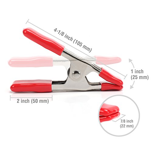 WORKPRO Conjunto de braçadeira de mola de aço de 20 peças, 15 peças de grampos de 3/4 cm, 5 peças de