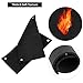 QWORK 2 Pack Welding Blanket with Snap Button - 12 x 12 inches Carbon Fiber Soldering Fire Blanket, Heat Resistant up to 1800°F, Welding Pad for Torch, Fire Flame Resistant Cloth, HVAC Torch Protector