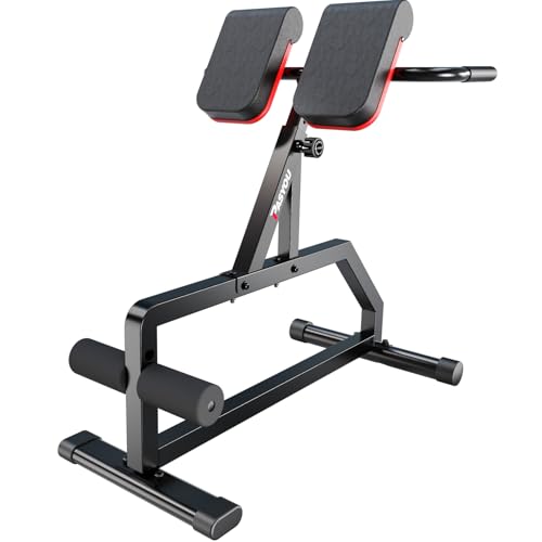PASYOU Roman Chair, Foldable Back Extension Machine Hyperextension Bench for Home Gym, Workout & Fitness Equipment for Core Strength Training