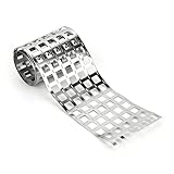 Uadme Nickelband 0,15, 1M Nickel Streifen Band für 18650-Batterien, Punktschweißband aus Vernickeltem Stahlband, Nickelstreifen für Lithium-Batteriepacks, Schweiß-Zubehör (6P 0.15 * 107.5mm)