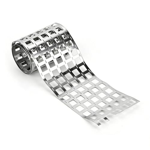Uadme Nickelband 0,15, 1M Nickel Streifen Band für 18650-Batterien, Punktschweißband aus Vernickeltem Stahlband, Nickelstreifen für Lithium-Batteriepacks, Schweiß-Zubehör (6P 0.15 * 107.5mm)