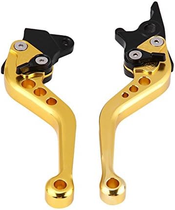 Motorcycle Clutch Lever, Motorcycle Break and Cutch Levers for Most Motorcycle Motorbike Pit Bike Moto (Gold)